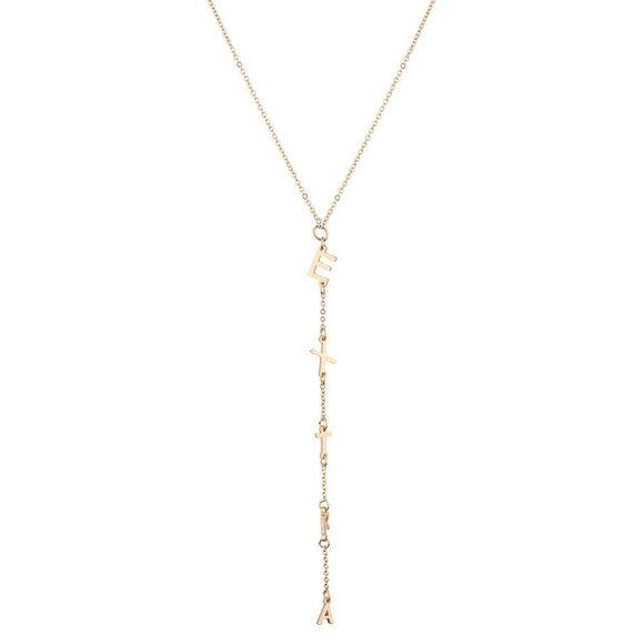 J72 Adornia "Extra" Y Drop Gold Tone Necklace - Picture 1 of 2